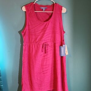 Simply Vera Vera Wang Bright Fuchsia Sleeveless Knee Length Dress Lg Petite